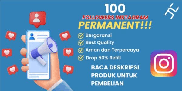 Gambar Product 100 Followers Instagram PERMANENT !!!