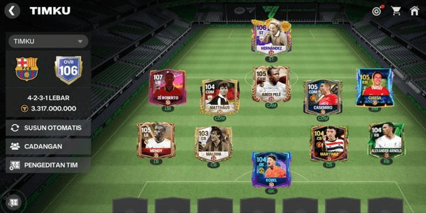 Gambar Product AKUN EA FC  GG SULTAN OVR 106 H2H LEGEND I ALL PLAYER LVL MAX 25-30 ASET COIN 2.1 M (CHIESA, PELE, HERNANDEZ)