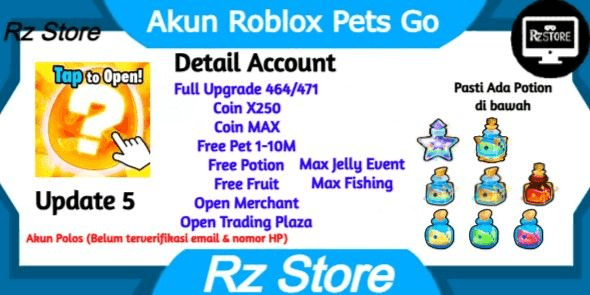 Gambar Product Akun Pets Go - Full Upgrade