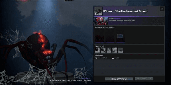 Gambar Product Widow of the Undermount Gloom (Broodmother Set Aghanim's 2021 Collector's Cache)