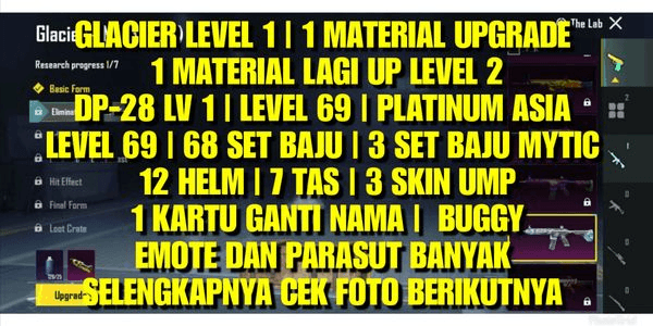 Gambar Product CHEAPEST PUBG GLACIER LV 1 ACCOUNT