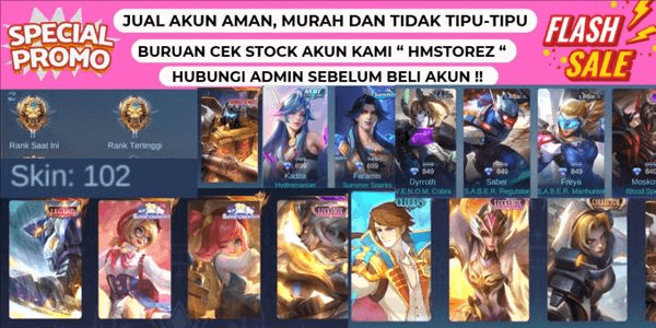 Gambar Product #02 AKUN SULTAN, POLOSAN SKIN LEGEND SABER, KOLEKTOR NATALIA DAN BANYAK SKIN META GG LAINNYA