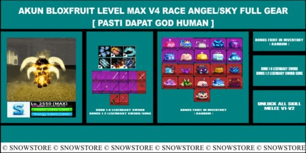 Gambar Product SKY V4 FULL GEAR - CDK - SG - SA - ValkHelm - Rainbow Haki - Bonus - BLOXFRUIT ACCOUNT