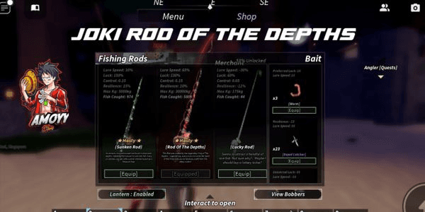 Gambar Product Joki Get Rod Of The Depths Fisch RBL