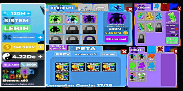GG RANK ACCOUNT MASTER NINJA GENESIS AETHER+FULL ELEMENTS+BONUS PET VORTEX 5