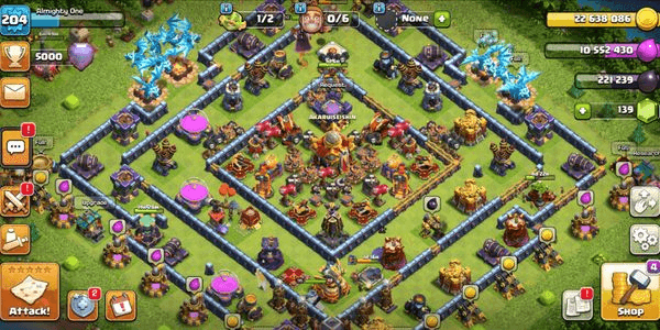 Gambar Product #5 | TH 16 | LEVEL 204 | BK 82 | AQ 95 | GW 70 | RC 26 | Trhopy 5000 | 3 SKINS | 2 Epic Skills | CHEAP AND SAFE