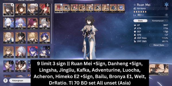 Gambar Product AKUN TERMURAH HONKAI : STAR RAIL SSR LIMITED (ASIA)