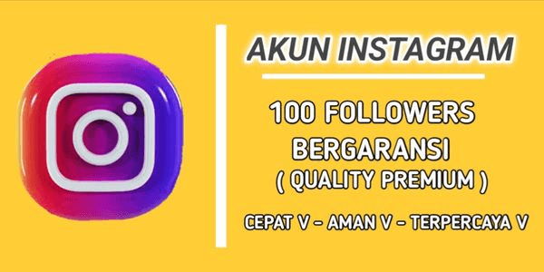 Gambar Product Akun 100 Followers ( Quality Premium ) Bergaransi