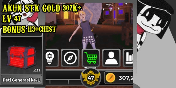 Gambar Product AKUN STK GOLD 307K+ LV 47  BONUS 113+chest