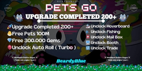 Gambar Product Pets Go Account | Upgrade Completed 200+ | Bonus 300,000 Diamonds | Unlocked Trade & Booth | Instant Delivery