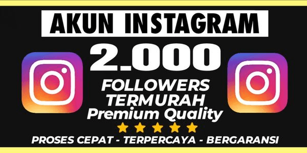 Gambar Product Akun 2000 Followers Instagram Termurah