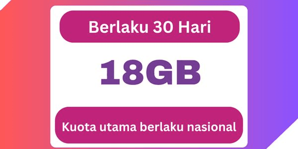 Gambar Product Kuota Happy 18 GB (30 Hari)