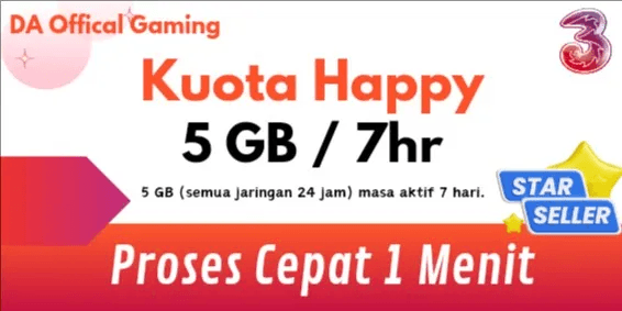Kuota Happy 5 GB (7 Hari)