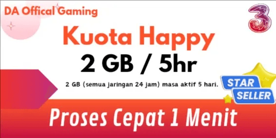 Kuota Happy 2 GB (5 Hari)