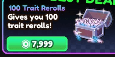 Gambar Product 100 Trait Reroll - Anime Vanguard