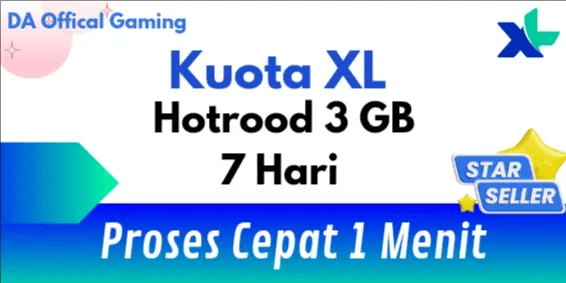 Hotrod Baru Mingguan 3 GB (7 Hari)