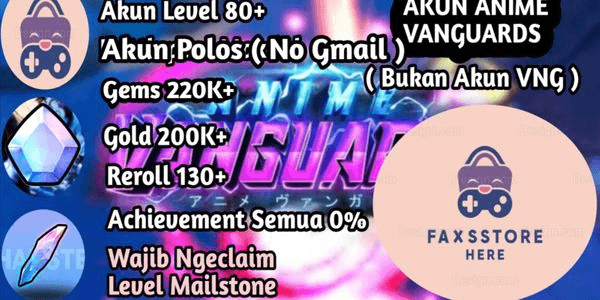 Gambar Product Akun Starter ( 225K+ Gems, 130+ Reroll ) - Anime Vanguards