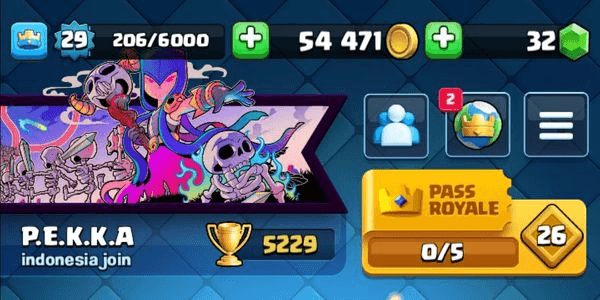 Gambar Product Akun Clash royale murah,Level 29