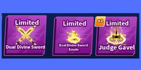 Gambar Product Dual Divine Sword Set (Sword, Emote, Explosion) - Blade Ball