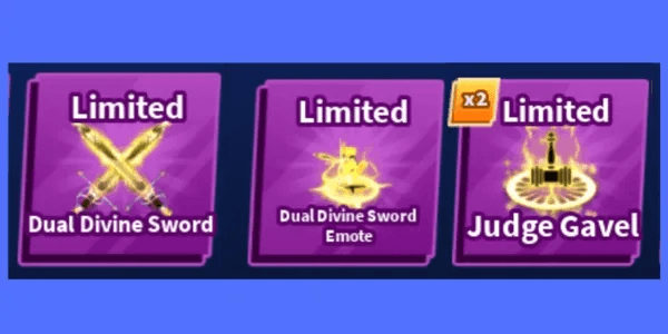 Dual Divine Sword Set (Sword, Emote, Explosion) - Blade Ball