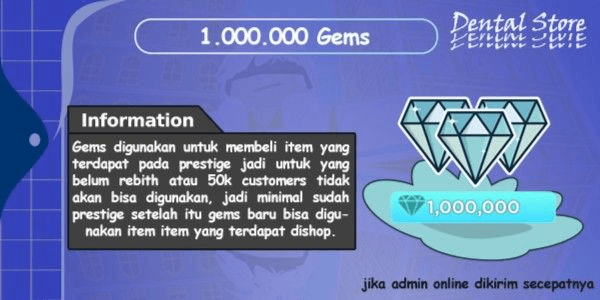 Gambar Product 1 million gems