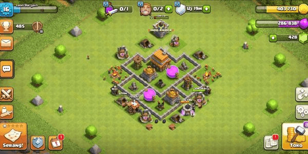 Gambar Product AKUN COC MURAH TOWN HALL 4 SEMI MAX