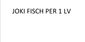 JOCKEY FISCH PER 1 LV