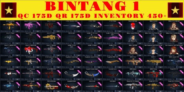 Gambar Product MURMER BINTANG 1 QC 175HARI QR 175HARI POINT 4JT INVENTORY 450+ EMAIL&PASSWORD BISA DIGANTI [CHAT SEBELUM ORDER] KODE.HS24