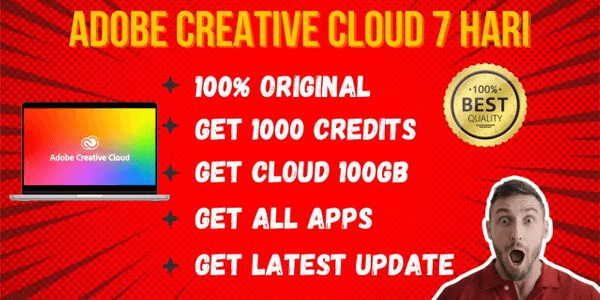 Gambar Product Adobe CC All Apps + 100GB (7 Hari)