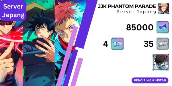 Gambar Product Akun Gacha Cube Jujutsu Kaisen Deluxe Edition JJK Phantom Parade