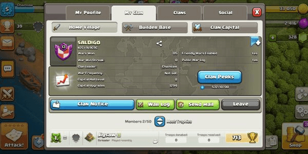 Gambar Product Clan Level 13 Ibu Kota Level 8
