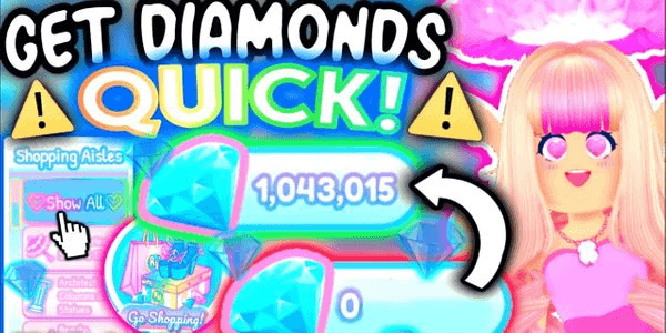 Gambar Product 10,000 Diamonds + BONUS - Royale High | Toko Royale High (READY/PRE-ORDER)