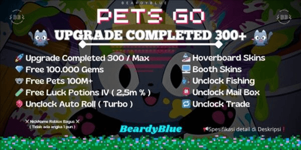 Gambar Product Pets Go Account | Upgrade Completed 300+ | Unlocked Trade & Booth | Instant Delivery