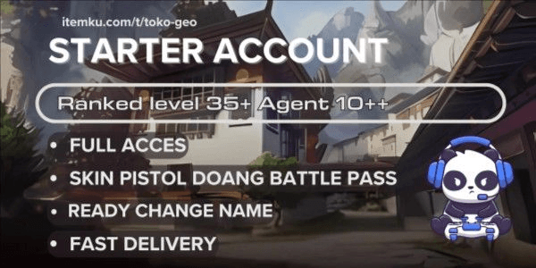 Gambar Product Akun Valorant | Starter Account | Unlock All Agent/10++ | Ready Ranked | Lvl 35++