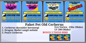 Old Cerberus Pets Pack - Ninja Legends