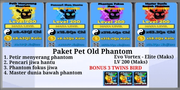 Old Phantom Pets Pack - Ninja Legends