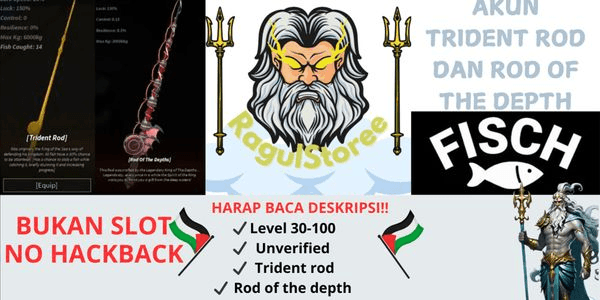 Gambar Product Akun Fisch RBL Trident & Rod Of The Depth +Level 30-100
