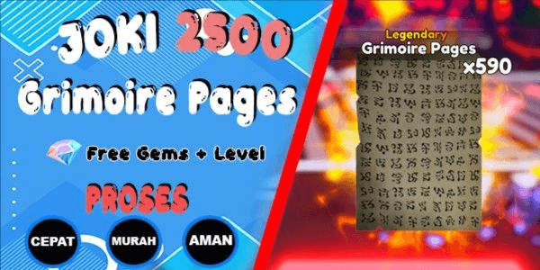 Gambar Product Joki Get 2500 Grimoire Pages - Anime Reborn