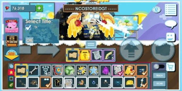 Gambar Product Akun Growtopia Dr Title + Focus Eyes + Zeus Bolt + Samille + Many Rings + NCOSTOREIDGT