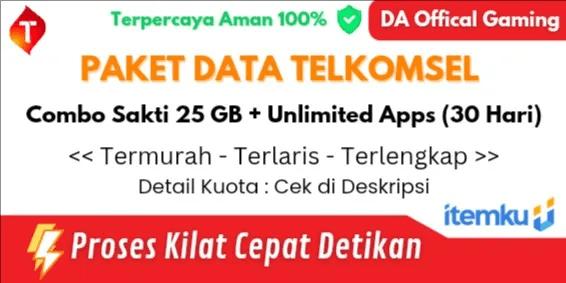 Combo Sakti 25 GB + Unlimited Apps (30 Hari)