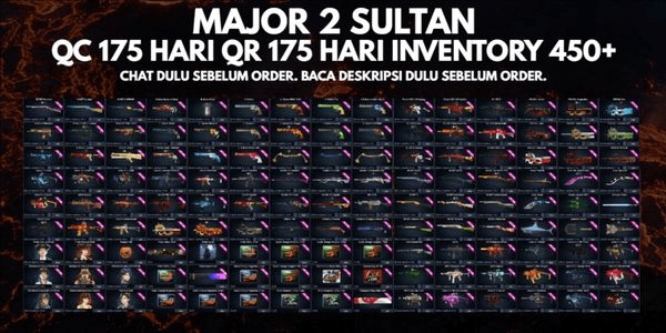 Gambar Product MAJOR 2 SULTAN QC 175 DAYS QR 175 DAYS INVENTORY 450+ DATA CAN BE REPLACED (CHAT FIRST BEFORE ORDER) CODE LV13