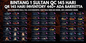 1 स्टार सुल्तान QC 140 दिन QR 140 दिन इन्वेंट्री 440+ Baretta उपलब्ध ईमेल पासवर्ड बदला जा सकता है (DATPOL) [ऑर्डर करने से पहले चैट करें, प्रोडक्ट कोड LV11]