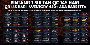 STAR 1 SULTAN QC 140 DAYS QR 140 DAYS INVENTORY 440+ NO BARETTA EMAIL PASSWORD CAN BE CHANGED (DATPOL) [CHAT FIRST BEFORE ORDERING, PRODUCT CODE LV11]