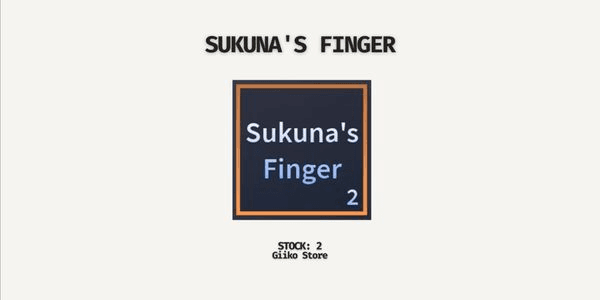 Gambar Product Sukuna's Finger