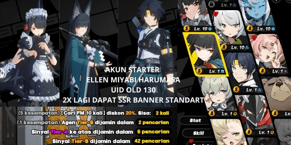 Gambar Product [ASIA] STARTER MIYABI, ELLEN, HARUMASA, 2X LAGI DAPAT SSR, UID OLD & BAGUS