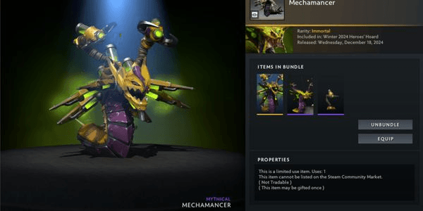 Gambar Product Mechamancer ( Venomancer Frostivus Winter 2024 Heroes Hoard )