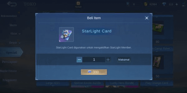 Gambar Product Starlight card