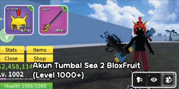 Gambar Product Akun Tumbal Sea 2 Blox Fruit (Level 1000+)