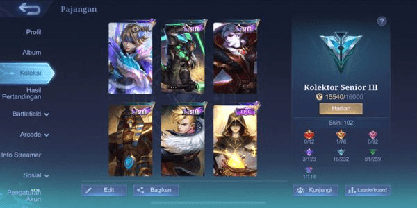 Gambar Product CHEAP ML ACCOUNT HERO 101 SKIN 102 ALL UNBIND