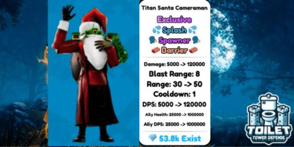 Gambar Product Titan Santa Cameraman (exclusive) | Toilet Tower Defense